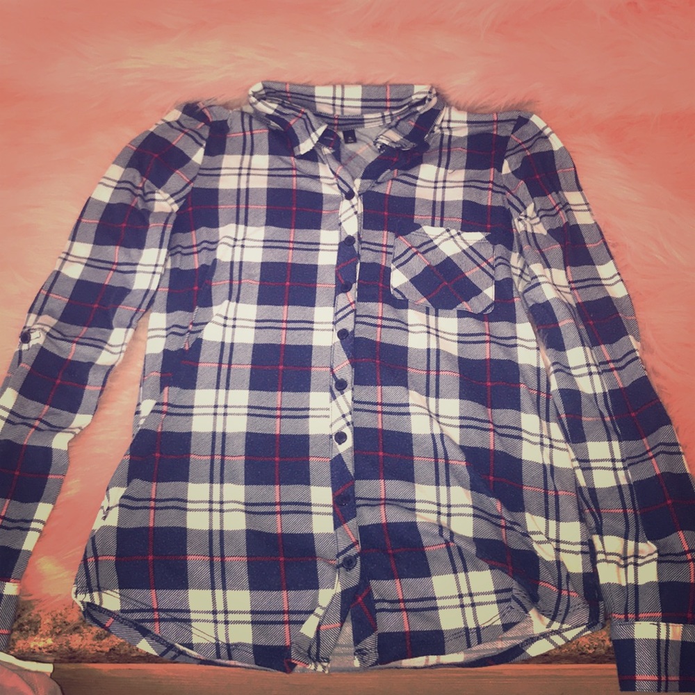 Blue, Red, and White. Flannel